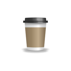 blank coffee cup for mockup on transparent background