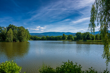 Peaceful lake in the Karkonosze mountains
