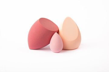 Beauty blender on a white isolated background.Sponge for makeup cosmetics.