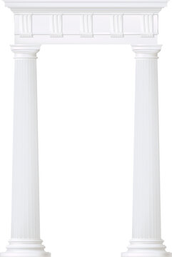 Classic style column.Architectural elements.