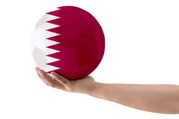 MAN'S HAND SOCCER BALL COUNTRIES FLAG