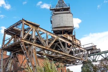 14.  large, old industrial crane