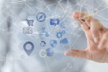 Protect Cloud Information Data Concept..
