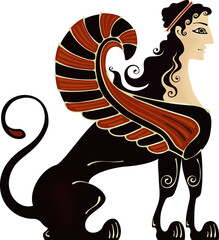 Ancient Greece Mythology.Sphinx.	