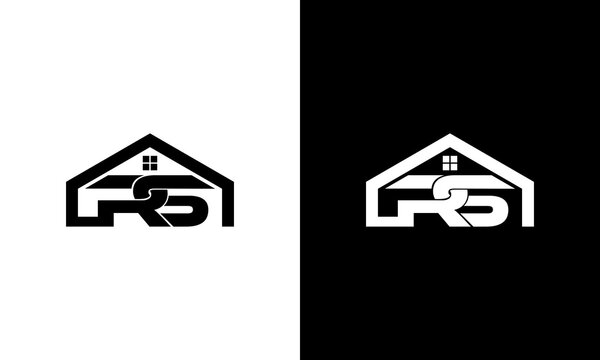 letter rs home constructions logo design 