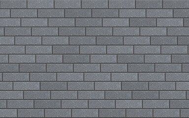 3d render brick walls made of gray Purech having a texture of natural brick material. Background image for design and presentation.