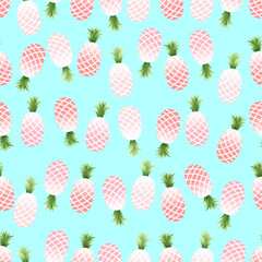Seamless tartan plaid pattern in Summer and Pineapple