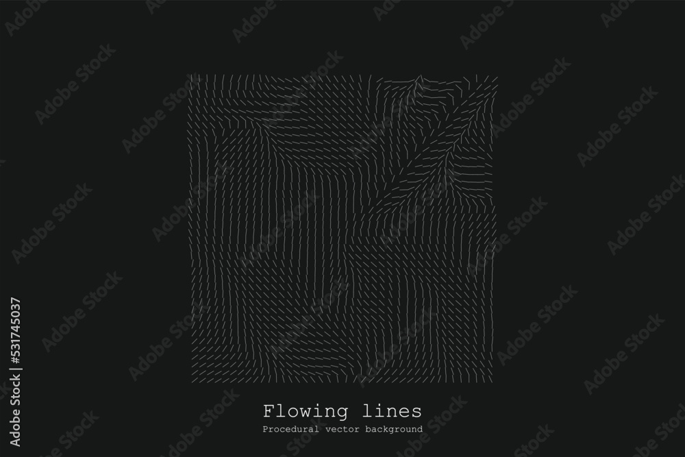 Poster abstract line matrix pattern. noise flow dynamic.