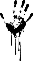 Fototapeta premium Halloween silhouettes icon and character.Hand.