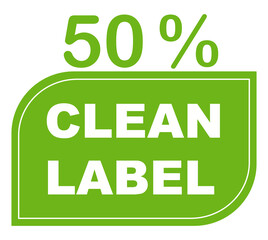 50% pure percentage label