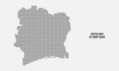 Dotted Ivory Coast Map Vector Illustration