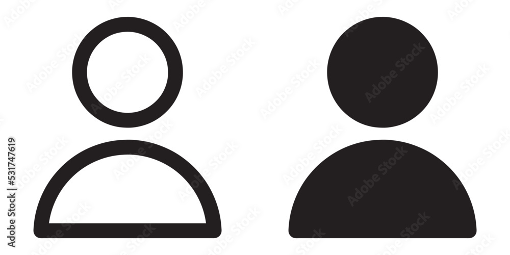 Aufkleber ofvs136 outlinefilledvectorsign ofvs - avatar vector icon . isolated transparent . simple person sig