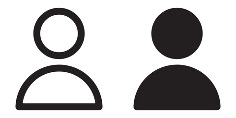 ofvs136 OutlineFilledVectorSign ofvs - avatar vector icon . isolated transparent . simple person sign . black outline and filled version . AI 10 / EPS 10 . g11475