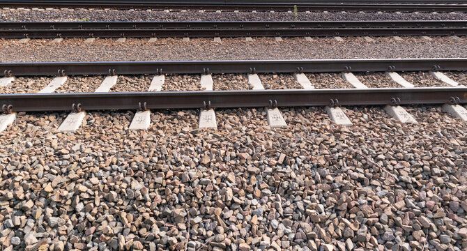 Railway Lines, Train Tracks, Metal Rails, Railway Track