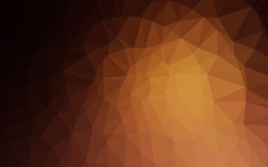 Dark Orange vector blurry triangle template.