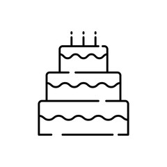 Line cake Icon. Vector design.