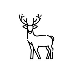 Deer Logo Template vector icon illustration design.