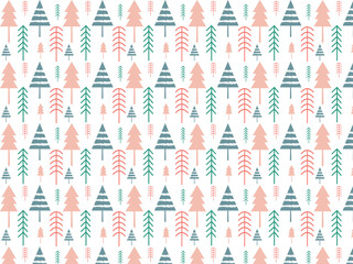 Simple Christmas seamless pattern with geometric motifs. Snowflakes and circles with different ornaments. Magic nature fantasy snowfall texture decoration design