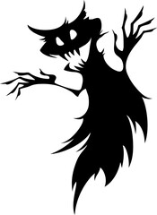 Obraz premium Halloween silhouettes icon and character.