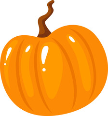 Pumpkin Autumn Plant. Vector illustration
