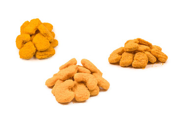 Nuggets isolated on a white background.