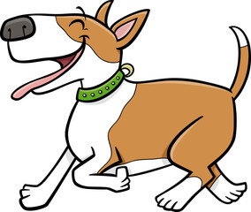 cartoon bull terrier dog animal character