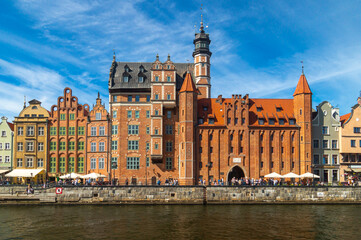 Fototapeta premium Embankment of the Motlawa River in Gdansk