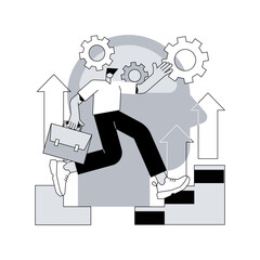 Personal development abstract concept vector illustration. Develop talents potential, personal career growth, human capital, can do it, social abilities, self improvement, coach abstract metaphor.