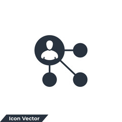 network icon logo vector illustration. Social network symbol template for graphic and web design collection