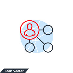 network icon logo vector illustration. Social network symbol template for graphic and web design collection