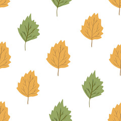 Seamless pattern of leaves