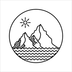 Island icon, beach icon isolated sign symbol vector illustration. Collection of high quality black style vector icon on white background.