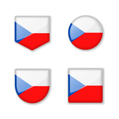 Flags of Czech Republic - glossy collection.