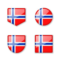 Flags of Norway - glossy collection.
