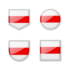 Flags of Belarus - glossy collection.