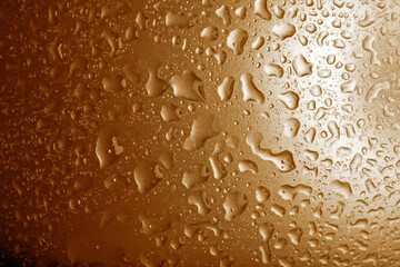 Texture of water drops on glass. Decorative abstract background