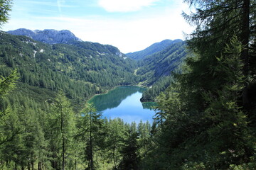 Blick auf den Steirersee, Tauplitzalm, Ausseer Land, Österreich