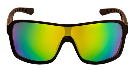 Plastic frame sunglasses with polarizing filters.
