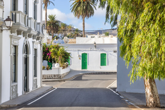 Plaza de la Constituci&oacute;n in Haria, Lanzarote island, Spain.