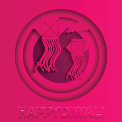 'Happy Deepavali' banner or poster for Deepavali, Festival of lights. With nice and creative design illustrations.