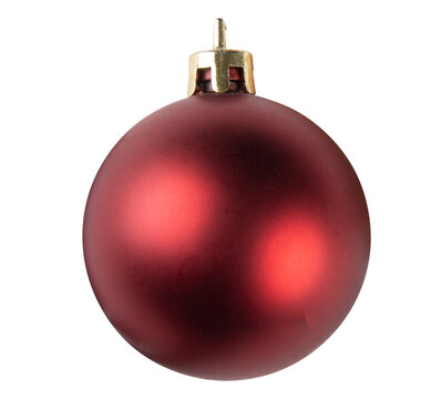 red balls christmas ornament isolated. png transparent background