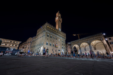 Naklejka na ściany i meble Beautiful old town of Florence summer time