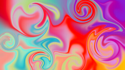 colorful liquids in circular motion, dynamic background in vibrant colors 