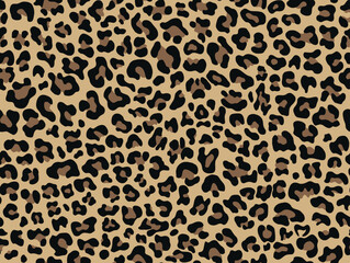 
seamless leopard pattern yellow background trendy animal print for clothes, paper, fabric