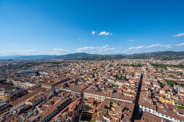 Fototapeta premium Pictures of Florence from above. Panorama of the city.