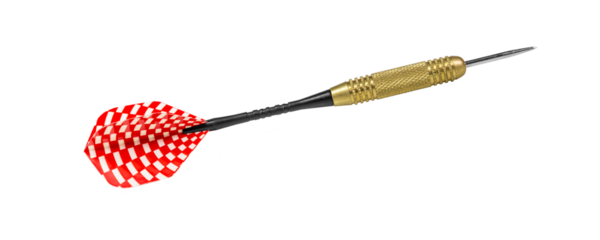 single red white dart