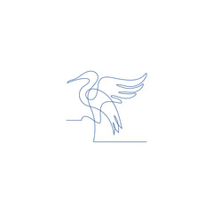 Heron logo icon illustration