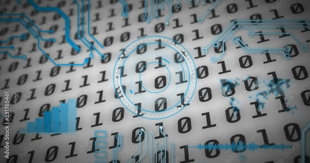 Poster animation of data processing over scope scanning