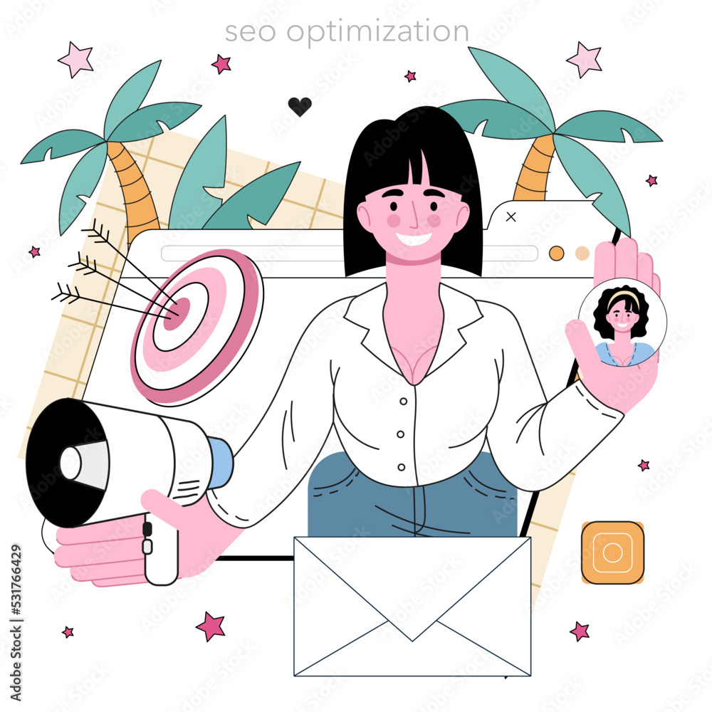 Canvas Prints seo specialist concept. idea of search engine optimization for website
