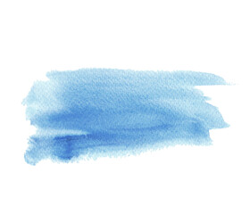 Watercolor Blue Blur. Abstract drawing. Texture of watercolor paper.